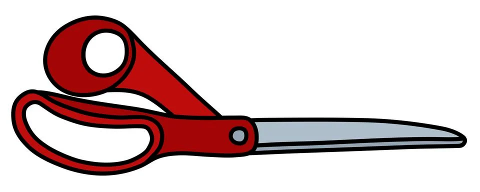 The red big scissors Stock Illustration