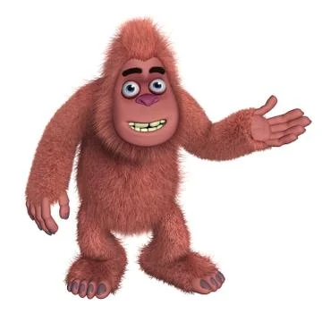 Red bigfoot Stock-Illustration