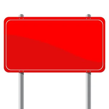 Red billboard 스톡 일러스트