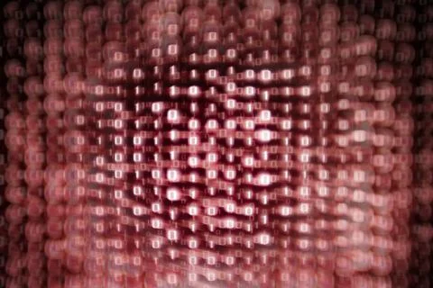 Red binary code background. dangerous virus infection internet connection. co 스톡 사진