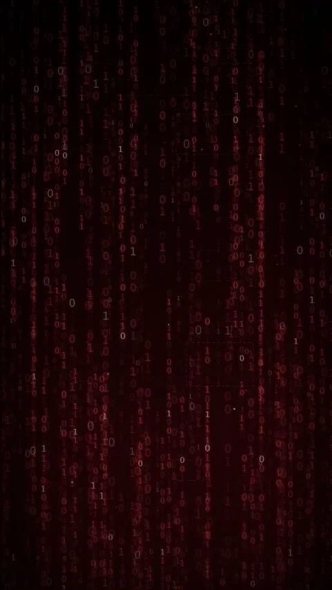 Red Binary Code Data Stream Abstract Technology Background 스톡 동영상 335343947