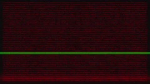 Red Binary Code Stock Footage 158396539