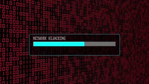 Red Binary Code Hacking Network Access Abstract Background Concept Stock Footage 231332220