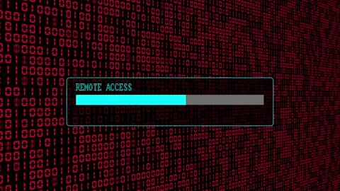 Red Binary Code Hacking Network Access Abstract Background Concept Stock Footage 231332234