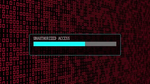 Red Binary Code Hacking Network Access Abstract Background Concept Stock Footage 231332235