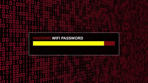 Red Binary Code Hacking Network Access Abstract Background Concept Stock Footage 231332250