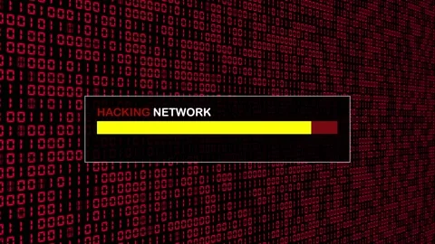 Red Binary Code Hacking Network Access Abstract Background Concept Stock Footage 231332251