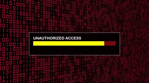 Red Binary Code Hacking Network Access Abstract Background Concept Stock Footage 231332270