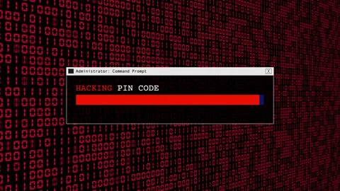 Red Binary Code Hacking Network Access Abstract Background Concept Stock Footage 231332282