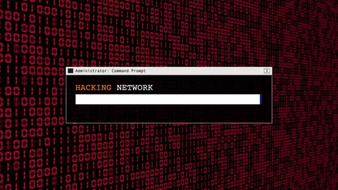 Red Binary Code Hacking Network Access Abstract Background Concept Stock Footage 231332290