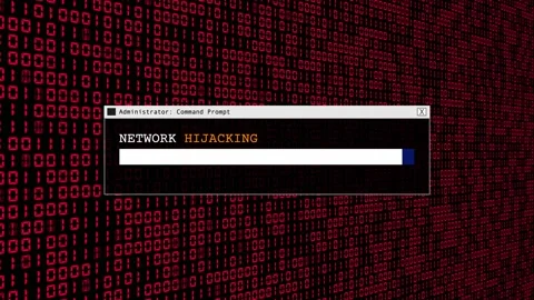Red Binary Code Hacking Network Access Abstract Background Concept Stock Footage 231332302