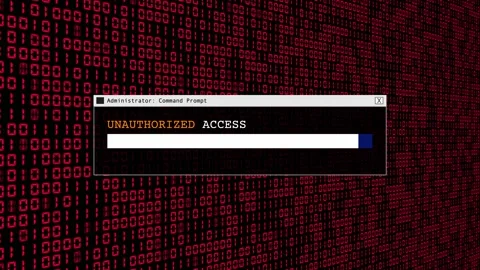 Red Binary Code Hacking Network Access Abstract Background Concept Stock Footage 231332305