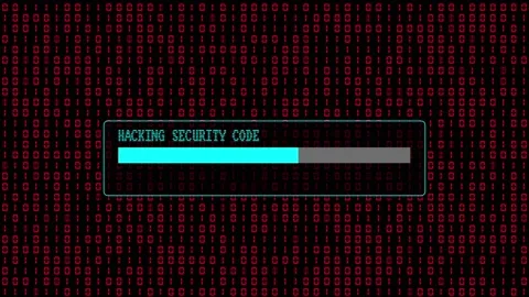 Red Binary Code Hacking Network Access Abstract Background Concept Stock Footage 231332318