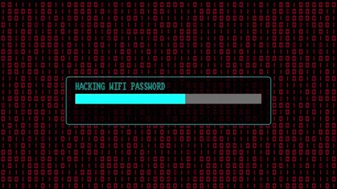 Red Binary Code Hacking Network Access Abstract Background Concept Stock Footage 231332320
