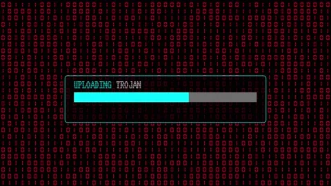 Red Binary Code Hacking Network Access Abstract Background Concept Stock Footage 231332322