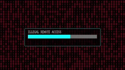 Red Binary Code Hacking Network Access Abstract Background Concept Stock Footage 231332332