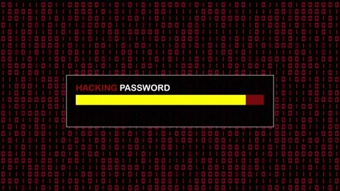 Red Binary Code Hacking Network Access Abstract Background Concept Stock Footage 231332346