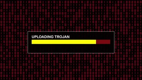 Red Binary Code Hacking Network Access Abstract Background Concept Stock Footage 231332352