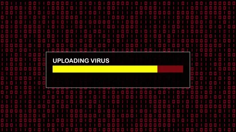 Red Binary Code Hacking Network Access Abstract Background Concept Stock Footage 231332359