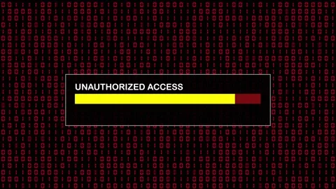 Red Binary Code Hacking Network Access Abstract Background Concept Stock Footage 231332366