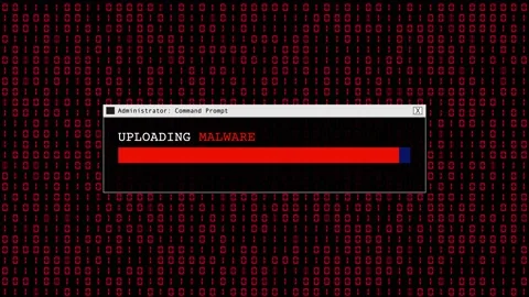 Red Binary Code Hacking Network Access Abstract Background Concept Stock Footage 231332386