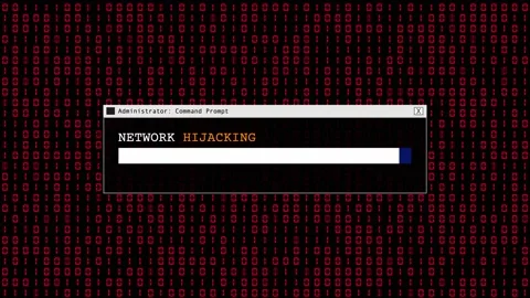 Red Binary Code Hacking Network Access Abstract Background Concept Stock Footage 231332389