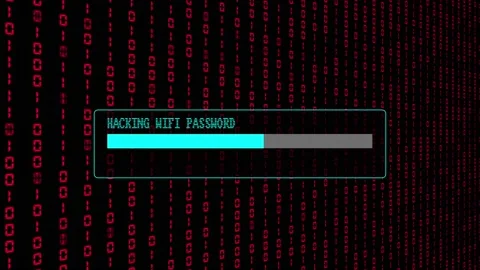Red Binary Code Hacking Network Access Abstract Background Concept Stock Footage 231332408