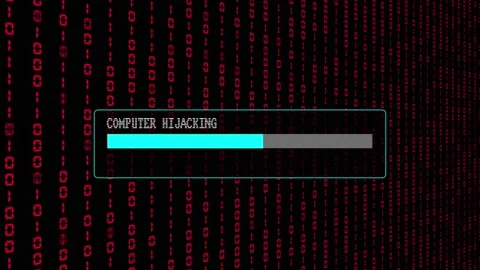 Red Binary Code Hacking Network Access Abstract Background Concept Stock Footage 231332415