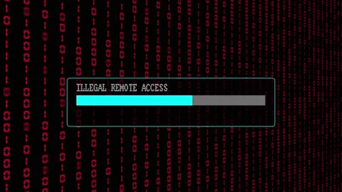 Red Binary Code Hacking Network Access Abstract Background Concept Stock Footage 231332417