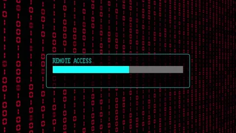 Red Binary Code Hacking Network Access Abstract Background Concept Stock Footage 231332419