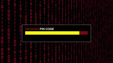 Red Binary Code Hacking Network Access Abstract Background Concept Stock Footage 231332428