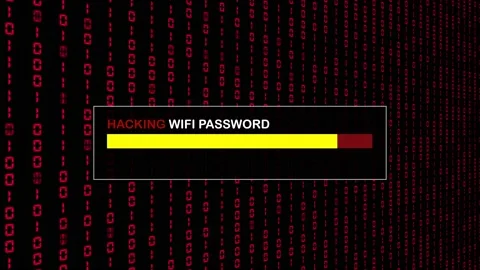 Red Binary Code Hacking Network Access Abstract Background Concept Stock Footage 231332430