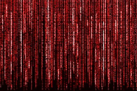 Red Binary Code Stock Illustration