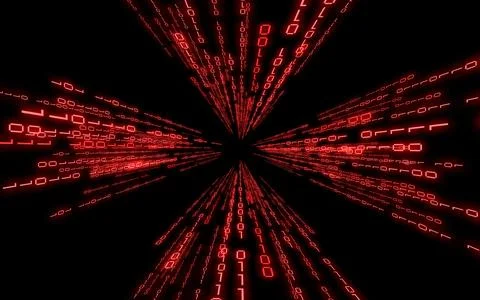 Red binary code - matrix style background Stockillustratie