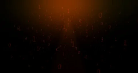 Red Binary code scrolling through digital landscape Stock Footage 114997178