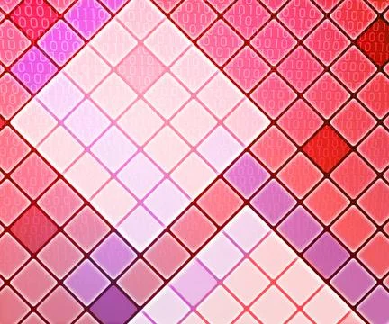 Red binary data background Stockillustratie