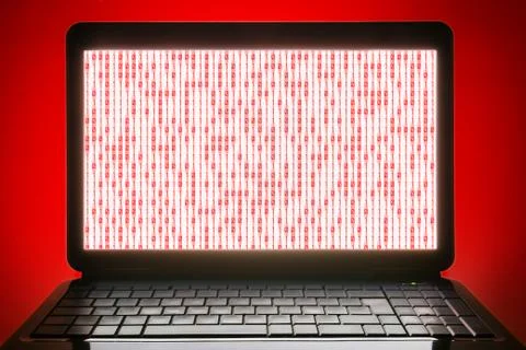 Red binary hacker Stock Illustration