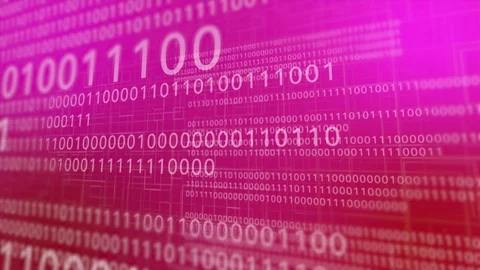 Red binary numbers fly through Stock Footage 113852072