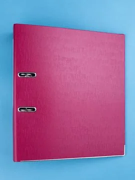 Red  Binder File Folder, close up. brand identity design set mockup: folder,  Stock Photos