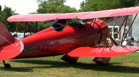Red biplane ride; 2 Video stock 12332098