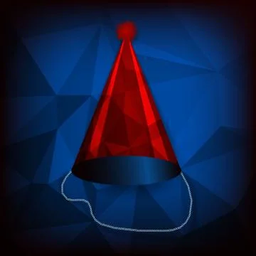 Red birthday vector cap Stock Illustration