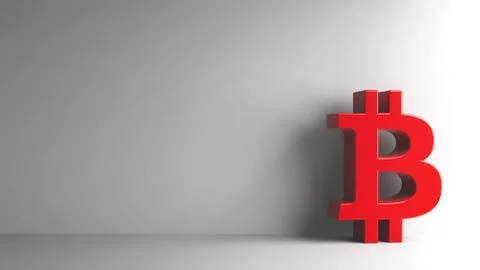 Red bitcoin Stock Illustration