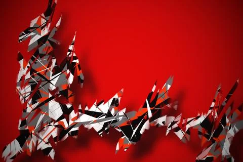 Red Black Abstraction Stock Illustration