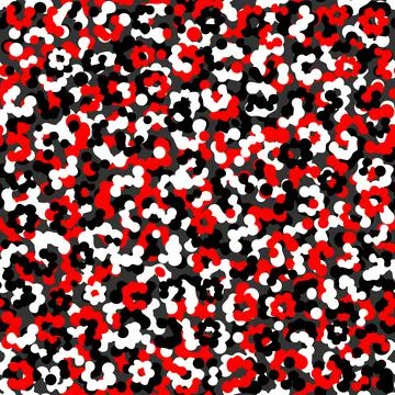 Red, black and white leopard, ocelot or wild cat fur seamless pattern print Stockillustratie
