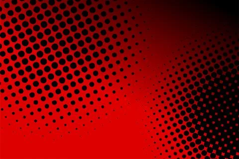 Red black background with halftone pattern. Retro pop art texture. 스톡 일러스트