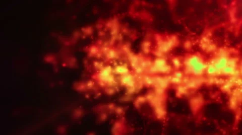 Red on a black background particles move from the right corner with a glow Stock Footage 60207137