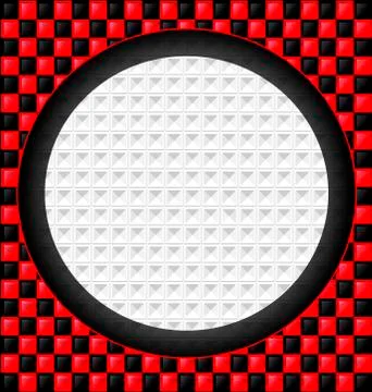 Red-black cubes and white hole Stock Illustration
