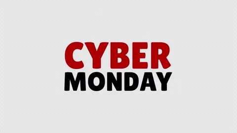 Red black Cyber Monday typography animation Stock Footage 335906190
