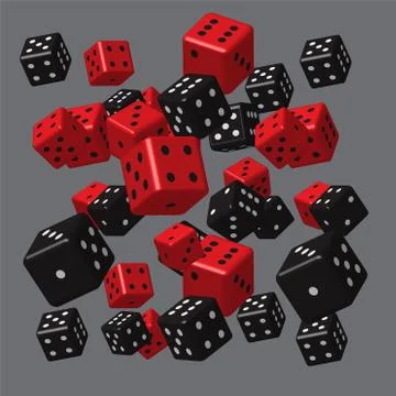 Red Black Dice Pattern Stock Illustration