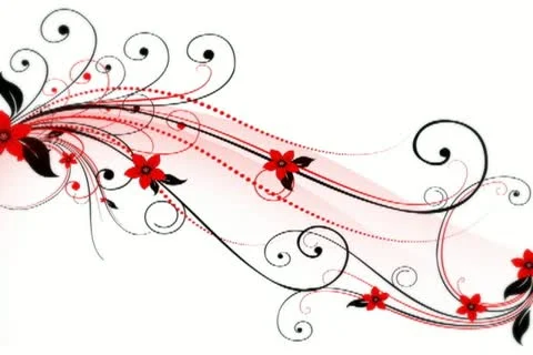 Red Black Flourish Background 01 Video stock 10875050